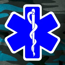 Rescue - Hviezda na prsníku + nápis na chrbte Rescue - Hviezda na prsníku + nápis na chrbte