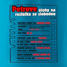 Tričko na rozlúčku s úlohami vpredu