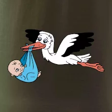 Bocian a bábätko - chlapec (Hana-creative)