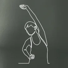 Preťahujúca sa žena jedným ťahom Preťahujúca sa žena jedným ťahom