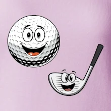 Parové tričko - Golfová palica a loptička