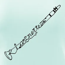 Klarinet nápis Klarinet nápis