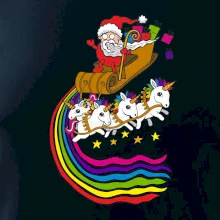 Santa a jednorožce (Pecka design)