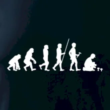 Evolúcia hubár muž Evolúcia hubár muž