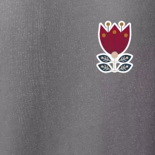 Folklór na prsníku kvetina štvorlistá