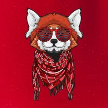 Červená panda hipster