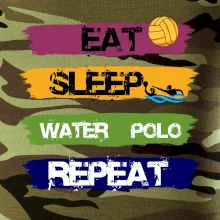 Eat sleep watter polo farebné