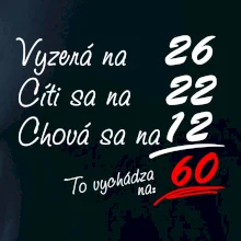 Vyzerá, cíti sa, chová sa - 60 rokov Vyzerá, cíti sa, chová sa - 60 rokov