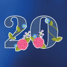 Kvetinové číslo kreslené - 20