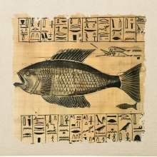 Egyptské hieroglyfy ryba