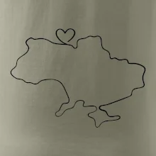 Mapa Ukrajiny - srdce