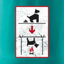 Tričko pre odporcov sraní na chodníku