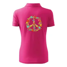 Peace symbol červené kvety