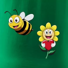 Parové tričko - Včela a kvetina