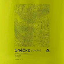 Snežka - vrstevnice v obdĺžniku