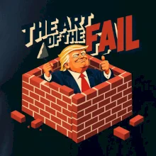 Donald Trump zazděný ve vlastní zdi
