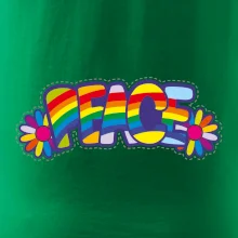 Peace nápis dúhový