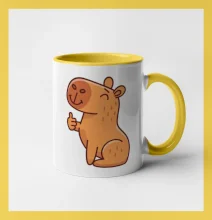 Kapybara s palcom hore