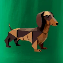 Jazvečík - zlepený z papiera