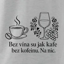 Bez vína su jak kafe bez kofeinu. Na nic
