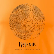 Keprník - vrstevnice v kruhu