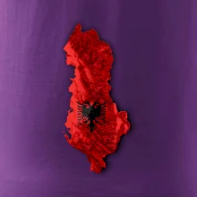 Mapa Albánsko reliéf hôr Mapa Albánsko reliéf hôr