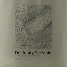 Děčínský Sněžník - vrstevnice v obdĺžniku