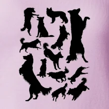 Border kólia siluety