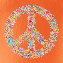 Peace symbol lístočky