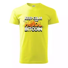 3D nápis Keep Calm and HODL Bitcoin
