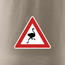Dopravná značka - Pozor pštros