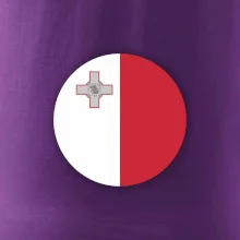 Vlajka Malta okrúhla veľká