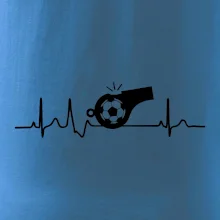 EKG futbal rozhodca a píšťalka