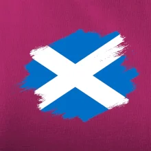 Škótska vlajka kreslená štetcom