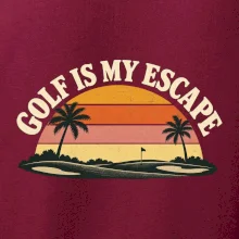 Golf is my escape retro západ slunce
