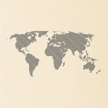 Mapa sveta odtlačok