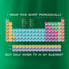 I wear this shirt periodically but only when I'm in my element I wear this shirt periodically but only when I'm in my element