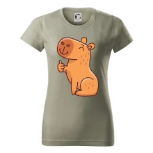 Kapybara s palcom hore