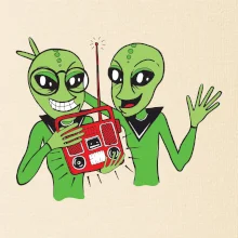 Ufo a rádio (Pecka design)