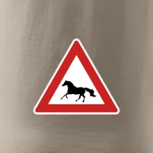 Dopravná značka - Pozor kôň bežiaci