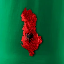 Mapa Albánsko reliéf hôr Mapa Albánsko reliéf hôr