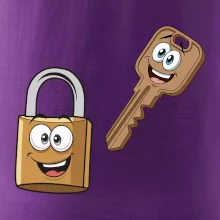 Parové tričká - Zámok a kľúč