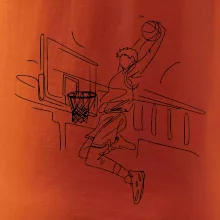 Basketbalista jedným ťahom - výskok