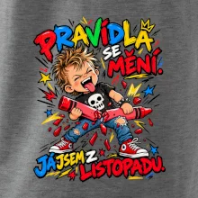 Pravidla se mění listopadový rebel s rozlomenou pastelkou
