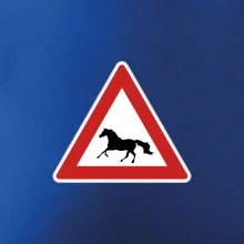 Dopravná značka - Pozor kôň bežiaci
