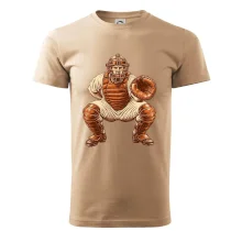 Baseballový catcher retro rytina