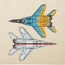 Mig 29 Fulcrum zo spoda a zo shora