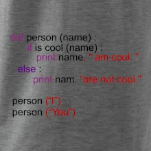 Python I am cool, You are not cool