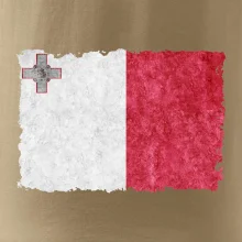Vlajka Malta ohrýzaná