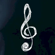 Husľový kľúč kreslený Husľový kľúč kreslený